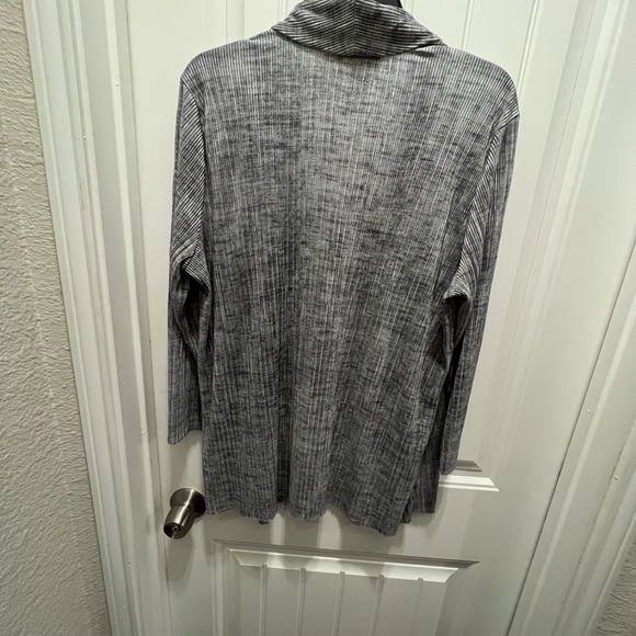 Dana Buchman Open gray ruched cardigan size xl - Picture 3 of 4